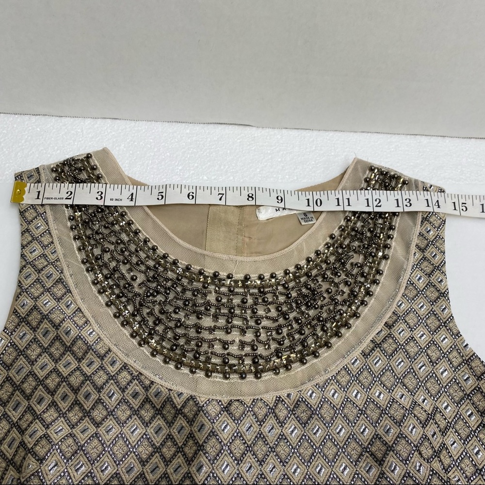 Max Studio Beige and Black Patterned Midi Dress - Picture 8 of 15
